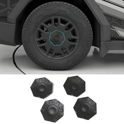 Heptagonal Center Hub Caps Lug Nut Covers for Cybertruck (4 Pcs) Prism