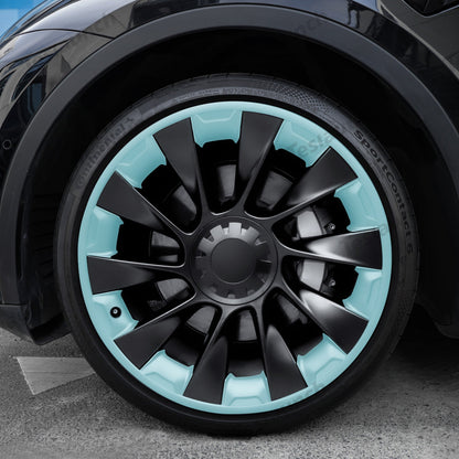 Upgraded All-in-one Mech Style Rim Protector for Model Y 20'' Induction Wheels MY 20'' Induction Wheel Ice Blue