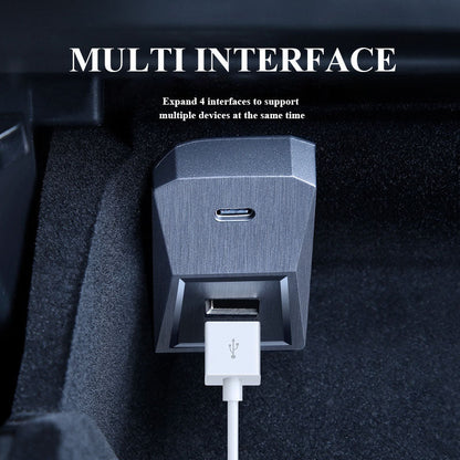 Model 3/Y Cybertruck Style Glove Box 4 in 1 USB Hub Docking Station for Tesla