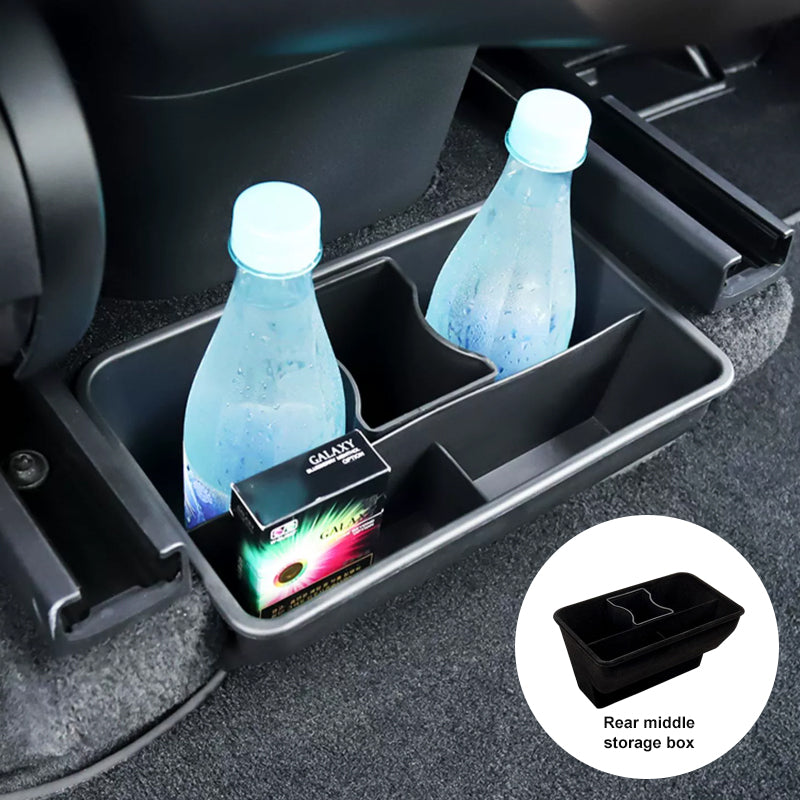 Interior Organizer Set for 2021-2024 Tesla Model Y Backseat Storage Tray (flannel)