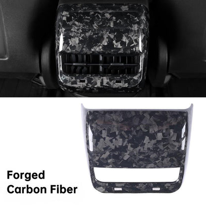 [Real Carbon Fiber] Model 3/Y Backseat Vent Overlay, Center Console Wrap Cover (2017-2023) Real Forged Carbon Fiber