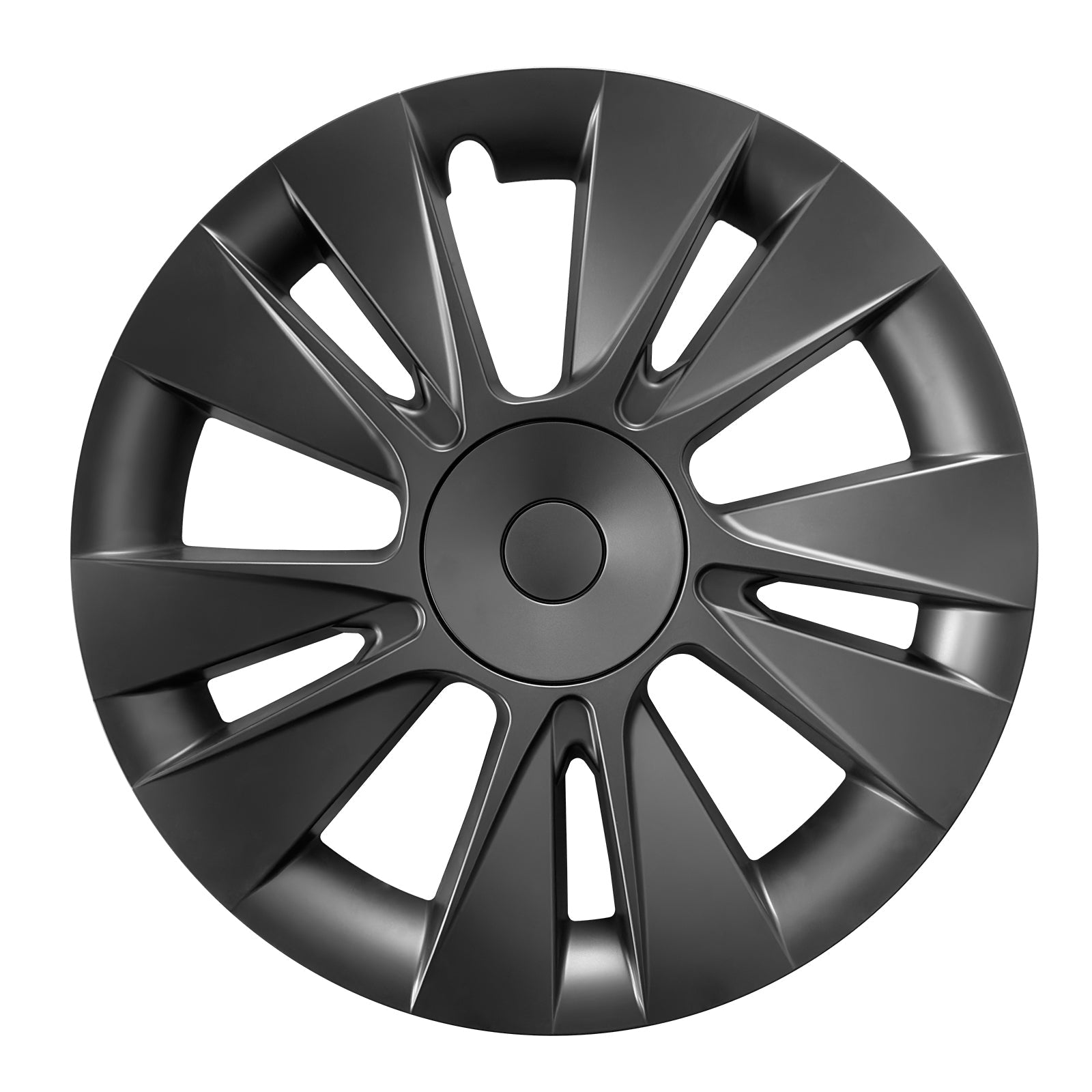 18"Matte Black Knife Style Wheel Cover Hubcap for Tesla Model 3 2017-2023