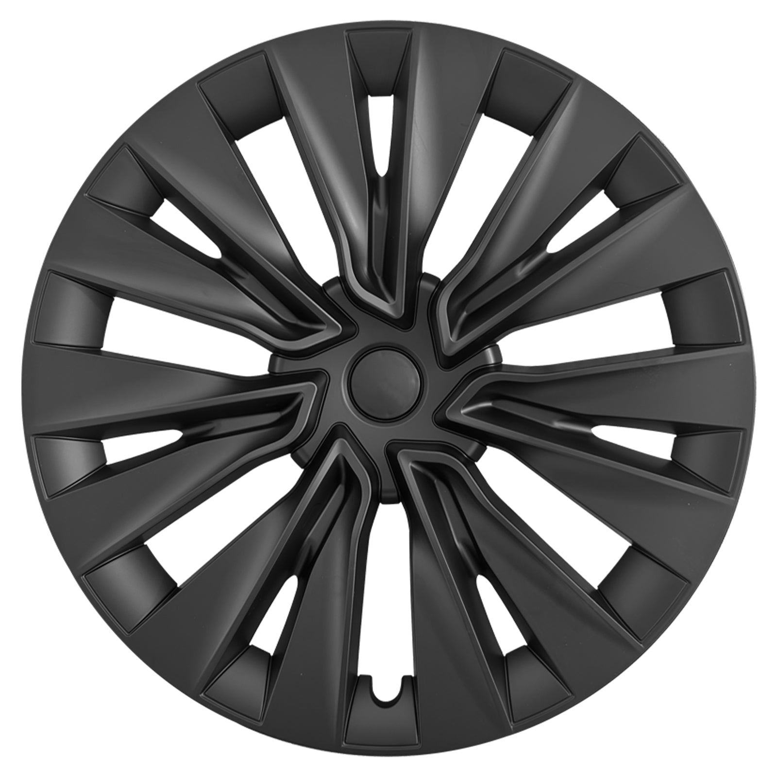 19" Black Turbine Wheel Cover Hubcaps for Tesla Model Y 2020-2024 – Set of 4