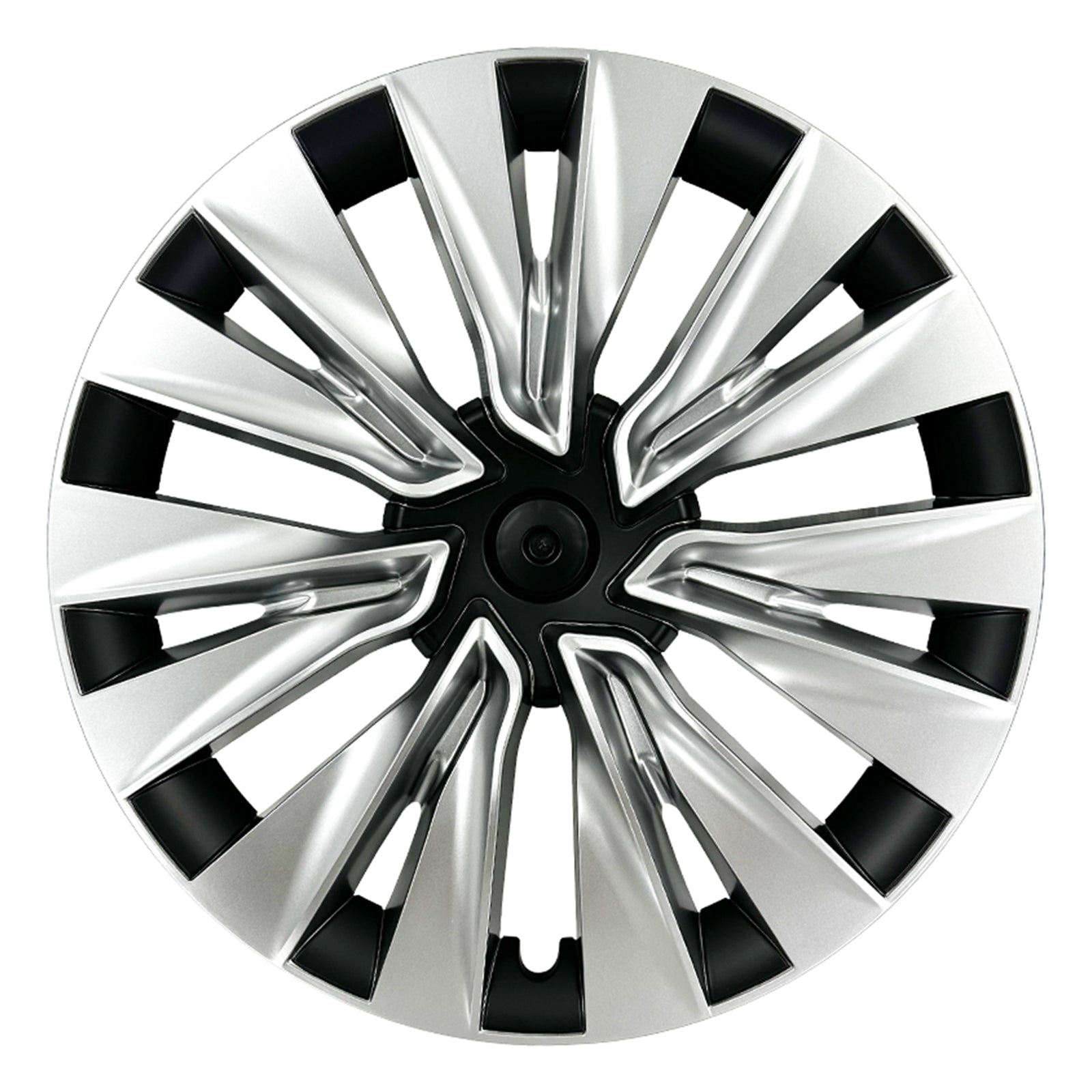 19" Silver Turbine Wheel Cover Hubcaps for Tesla Model Y 2020-2024