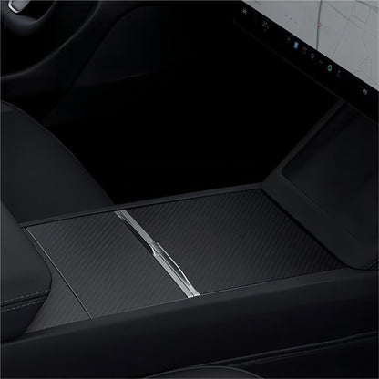 Real Carbon Fiber Center Console Cover for Tesla Model Y Juniper 2025+ Matte