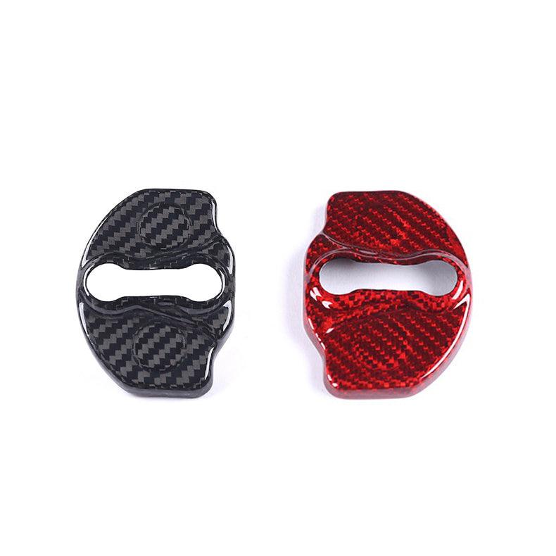 [Real Carbon Fiber] Door Latch Lock Cover Protector for Tesla Model 3/Y (4pcs) (2017-2023)