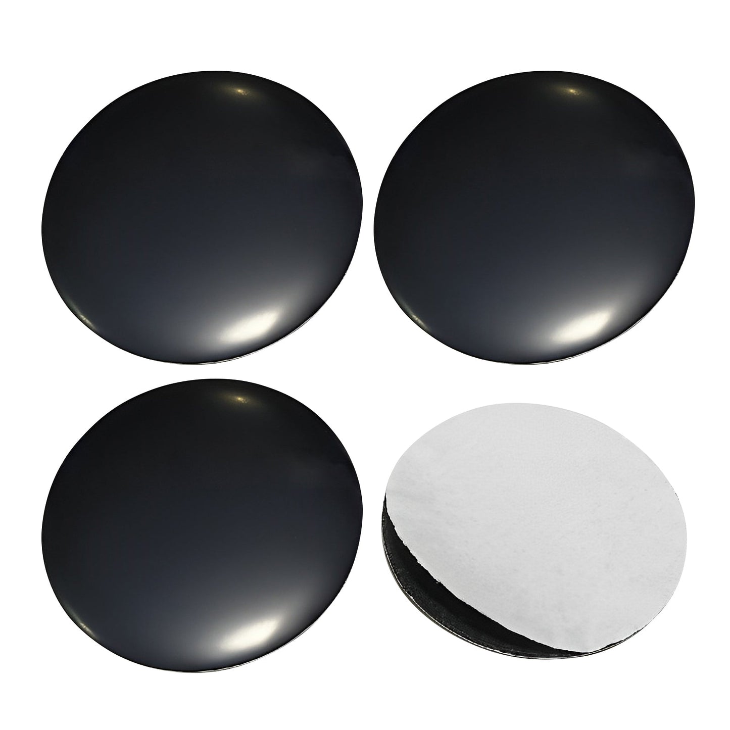 Hubcap Stickers (Diameter 56mm)- 4 Pcs A Set for Tesla Matte Black