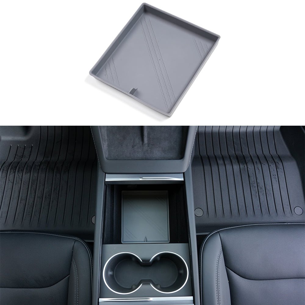 2024 Model 3 Highland Center Console Organizer Tray Designed For Armrest Storage Box Cup pad Wireless charging pad Set