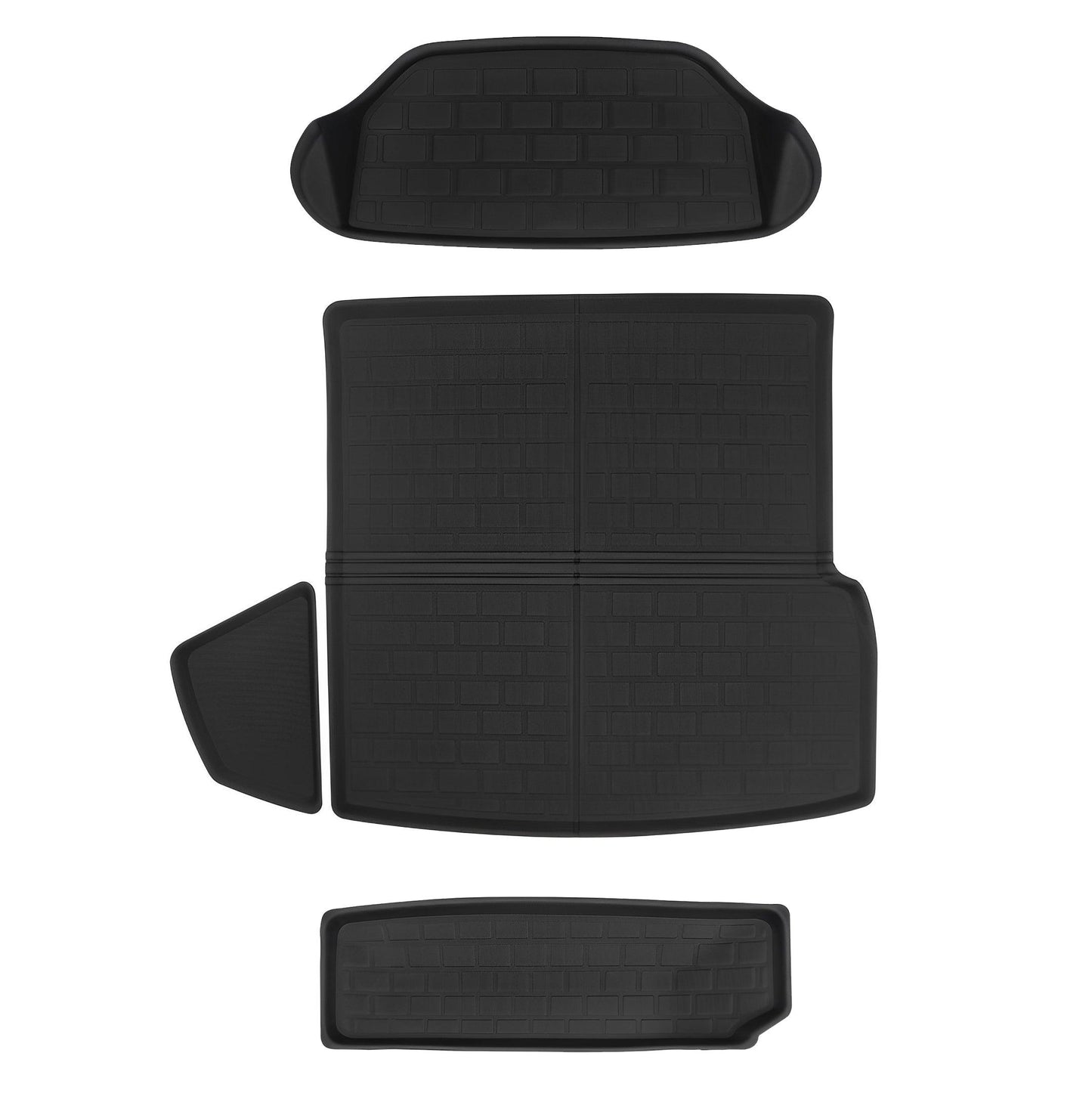Model S Floor Mats And Liners 3D Lamination Cutting Cargo Liner for Tesla(2021-2024) Frunk & Trunk Mat (4 PCS)