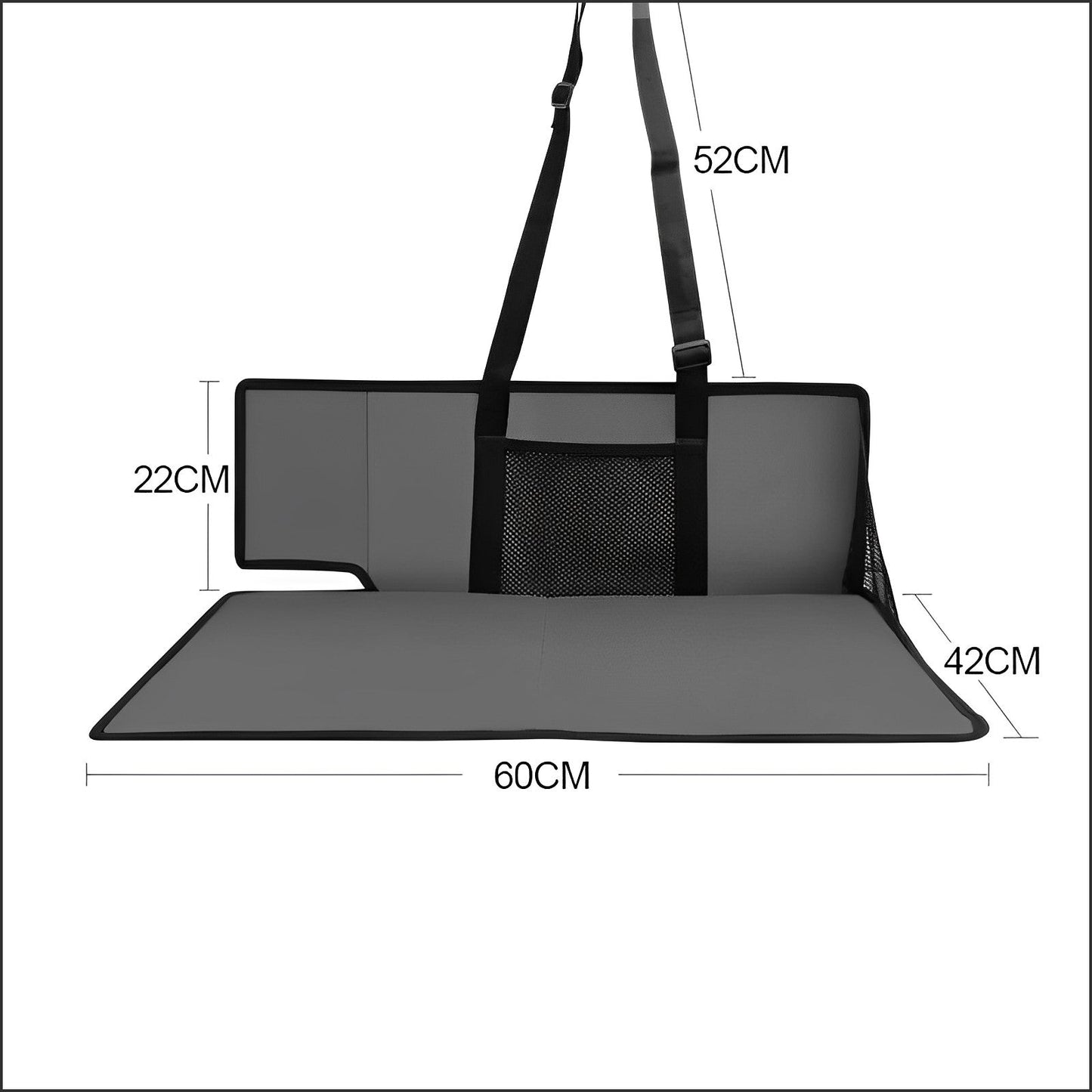 Flannel Camping Mattress Head Guard Suitable for Tesla Model 3/Y Right Cover Grey