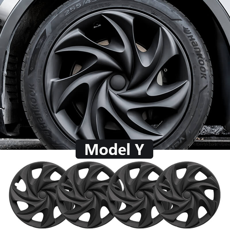Phantom Wheel Hubcap for Tesla Model Y 19'' Gemini Wheels (4PCS) Matte Black