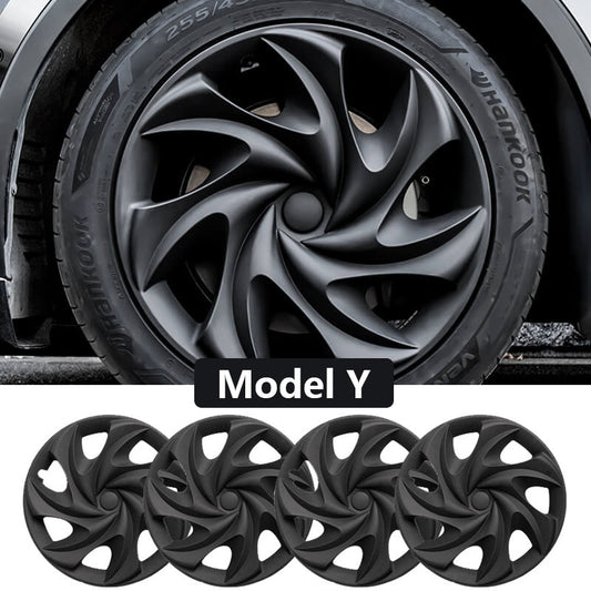 Phantom Wheel Hubcap for Tesla Model Y 19'' Gemini Wheels (4PCS) Matte Black