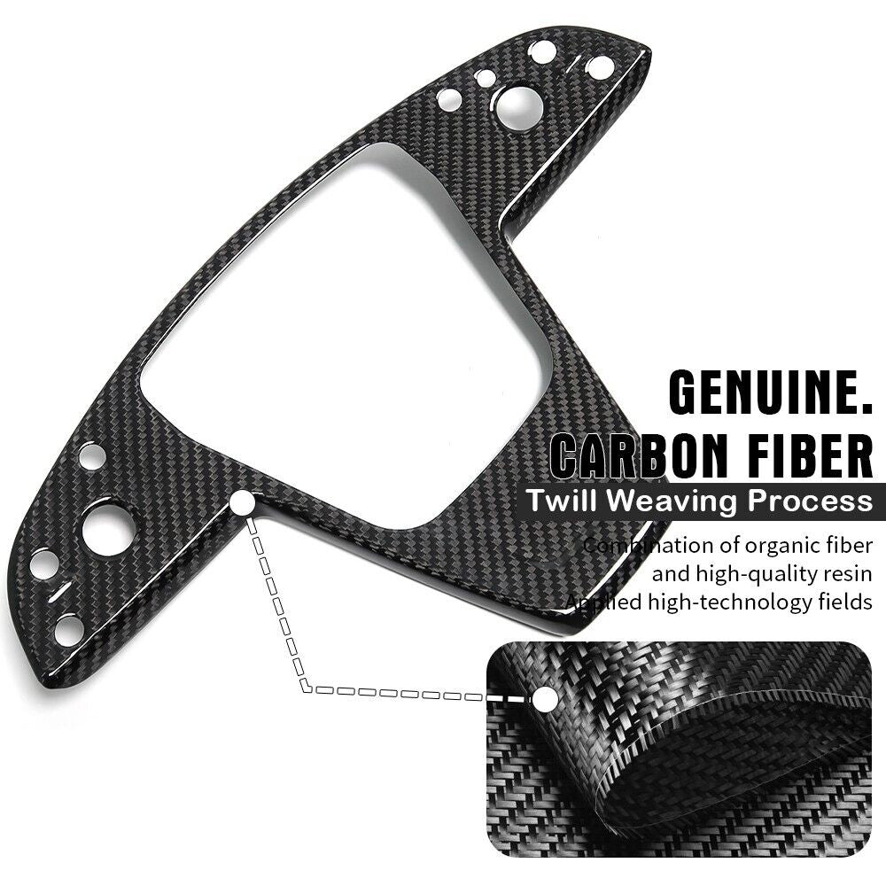[Real Carbon Fiber] Yoke Steering Wheel Cover Overlay Plate Panel For Model S/X (2021-2024)