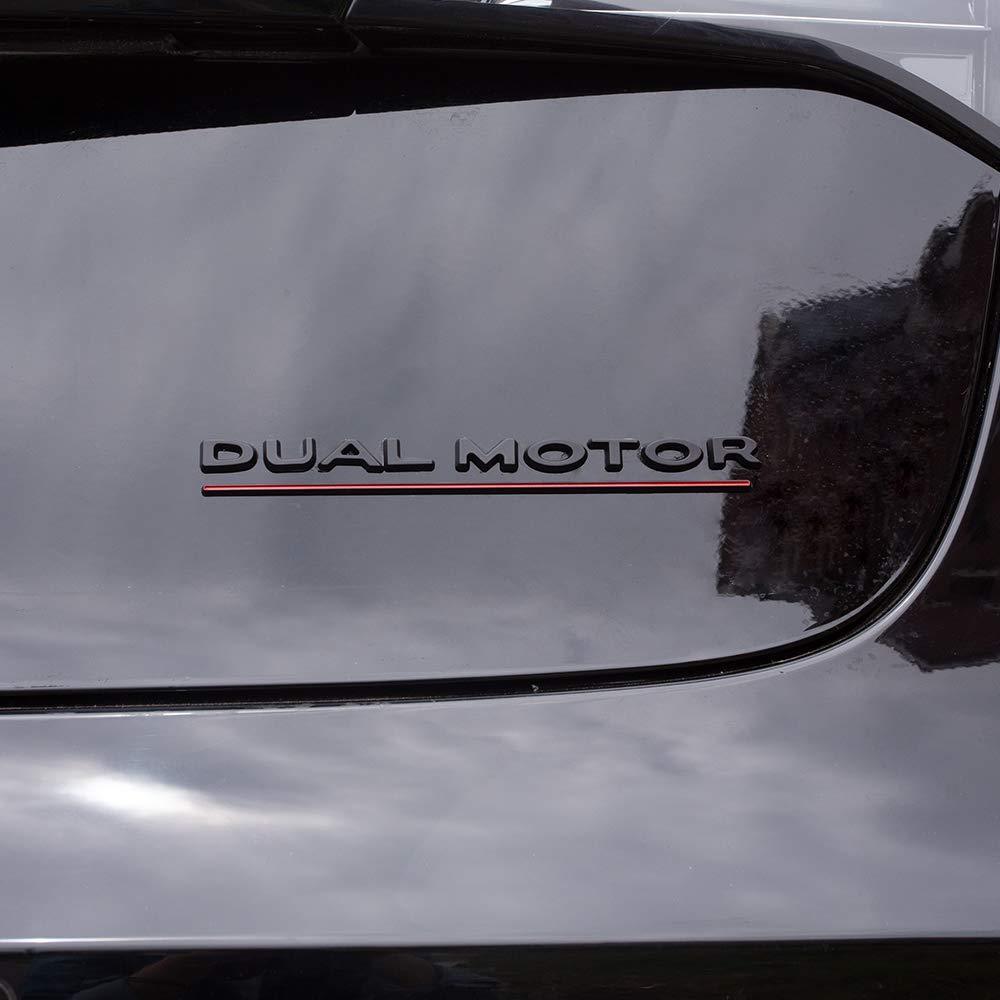 'Dual Motor' Decal Rear Trunk Emblem For Tesla All Model 3 Y S X