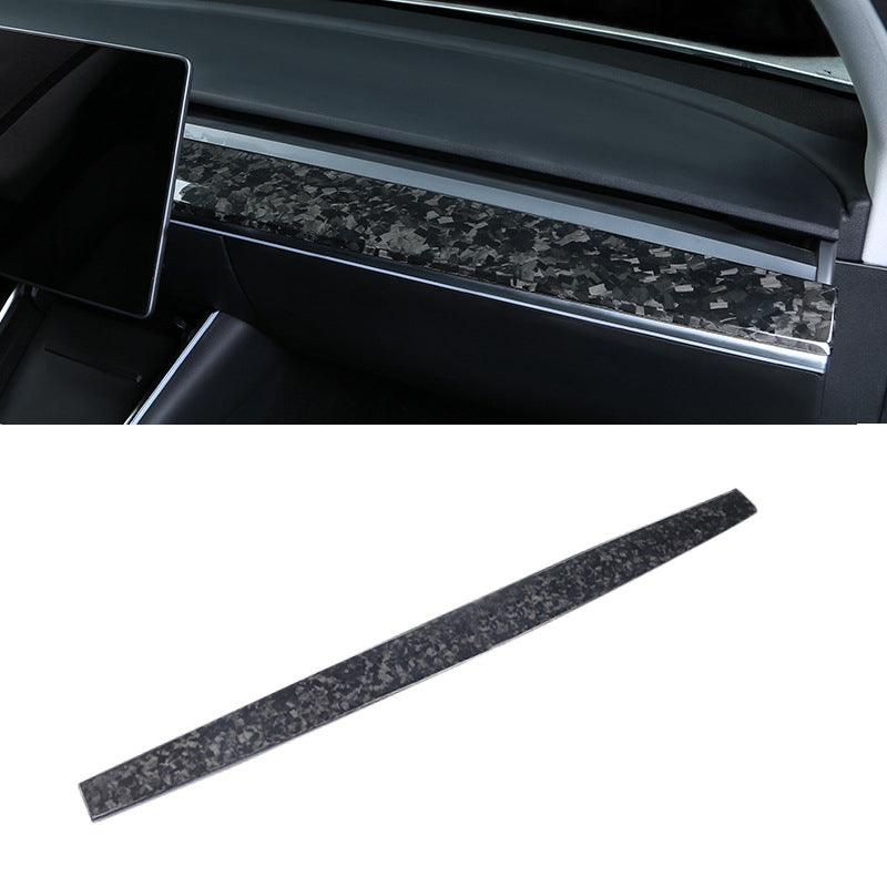 [Real Carbon Fiber] Model 3 / Y Dashboard Cover Center Consoles Dash Covers Cap (2017-2023) Real Forged Carbon Fiber