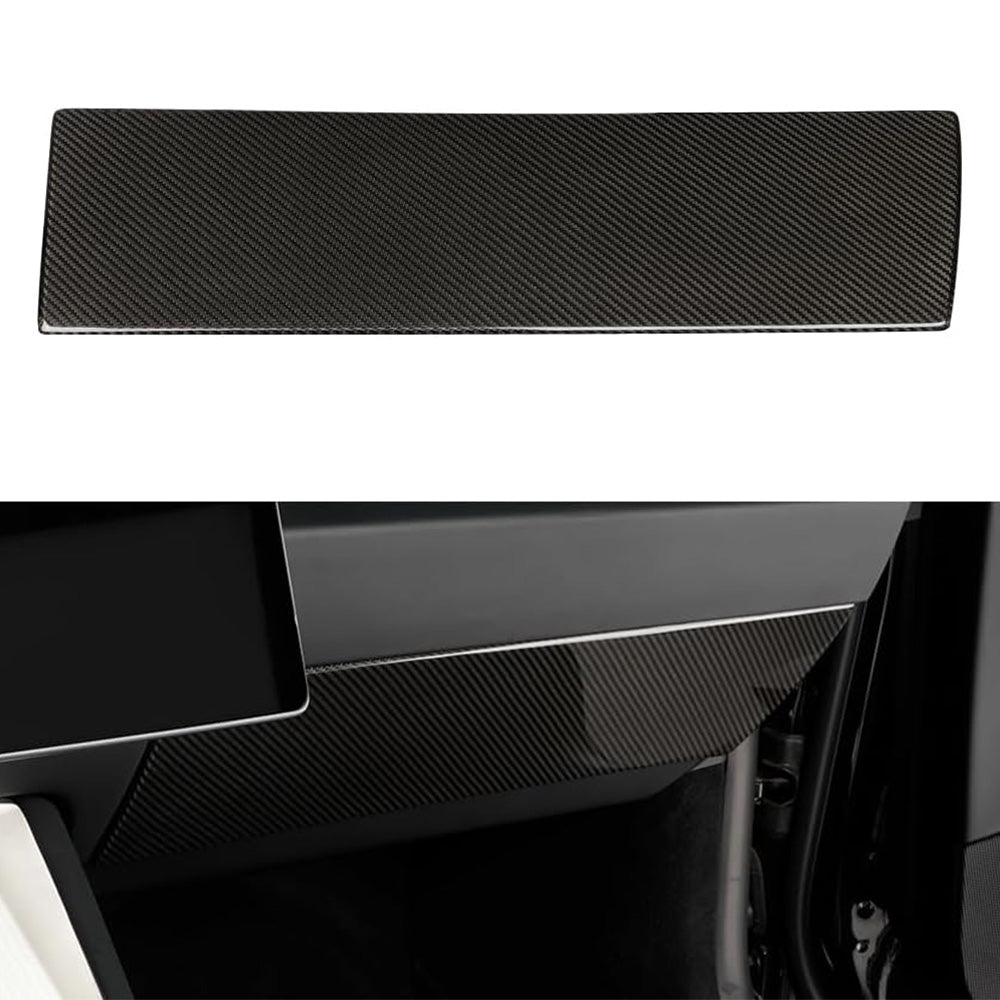 [Real Carbon Fiber] Glove Box Panel Cover for Tesla Model 3 Highland 2024+ Glossy Carbon Fiber