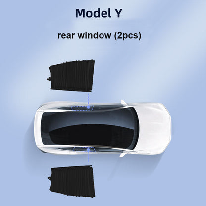 Side Window Track Slide Privacy Curtain Sunshade for Tesla Model 3/Y