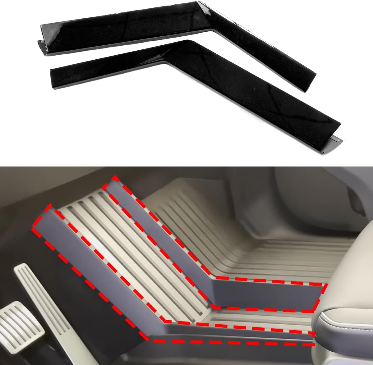 ABS Dashboard Decorative Strip Trim Covers For Tesla Cybertruck