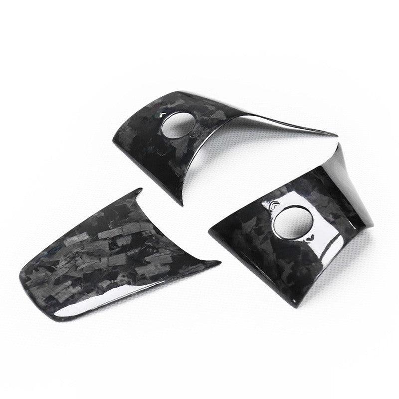 [Real Carbon Fiber] Steering Wheel Cover For Model 3/Y Accessories (2017-2023) Real Forged Carbon Fiber