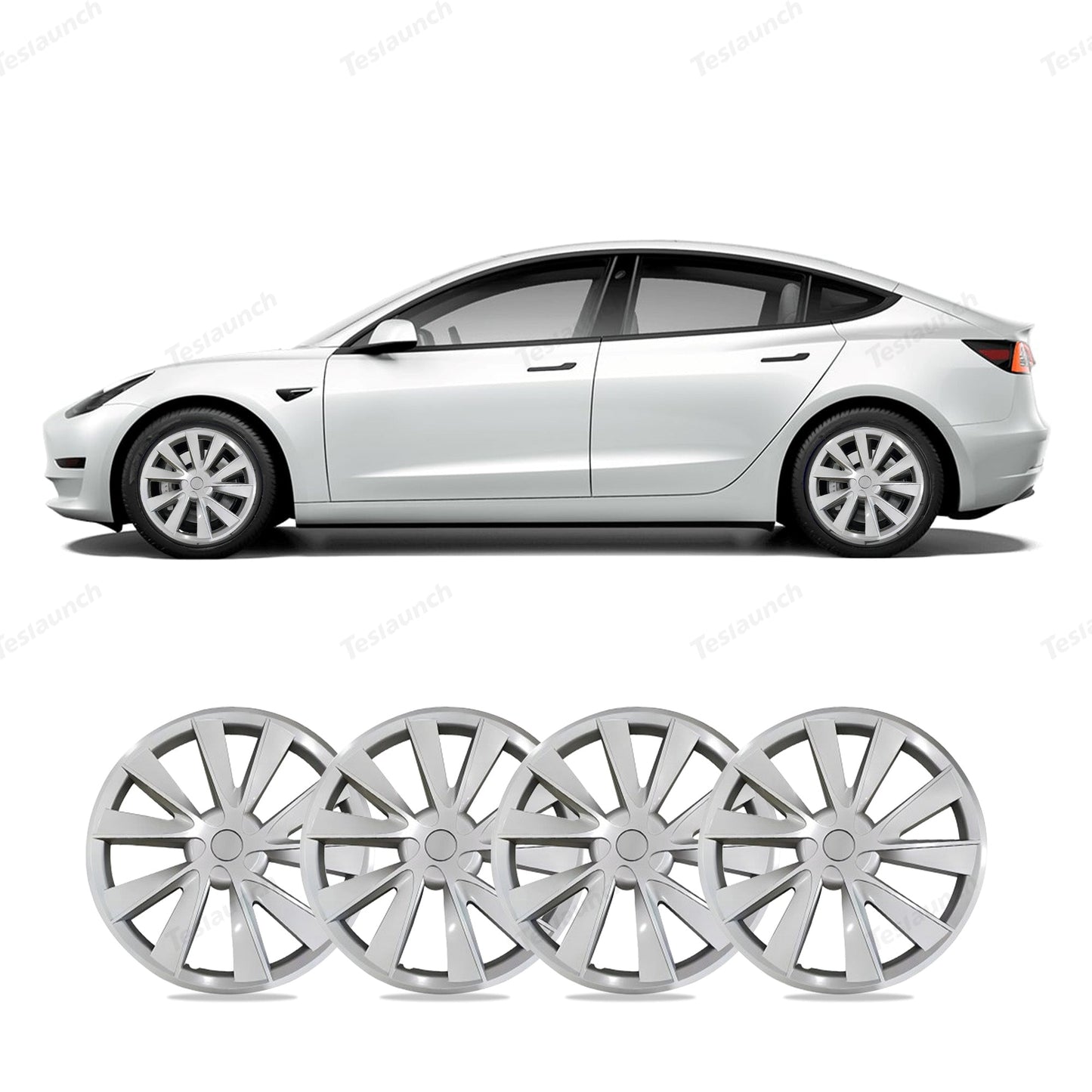 Model 3 18'' Aero Wheels Cover Hubcaps Replacement 4PCS for Tesla (2017-2023)