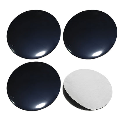 Hubcap Stickers (Diameter 56mm)- 4 Pcs A Set for Tesla Glossy Black
