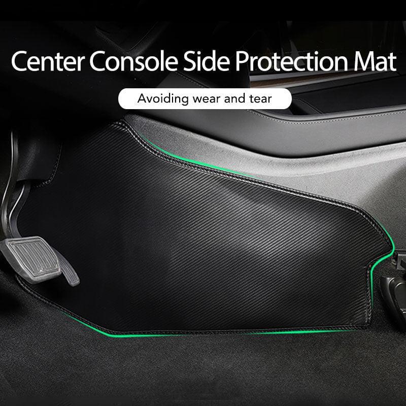 Model 3/Y Center Console Side Protection Mat Accessories (2017-2023) Carbon Fiber Black Pattern Model 3