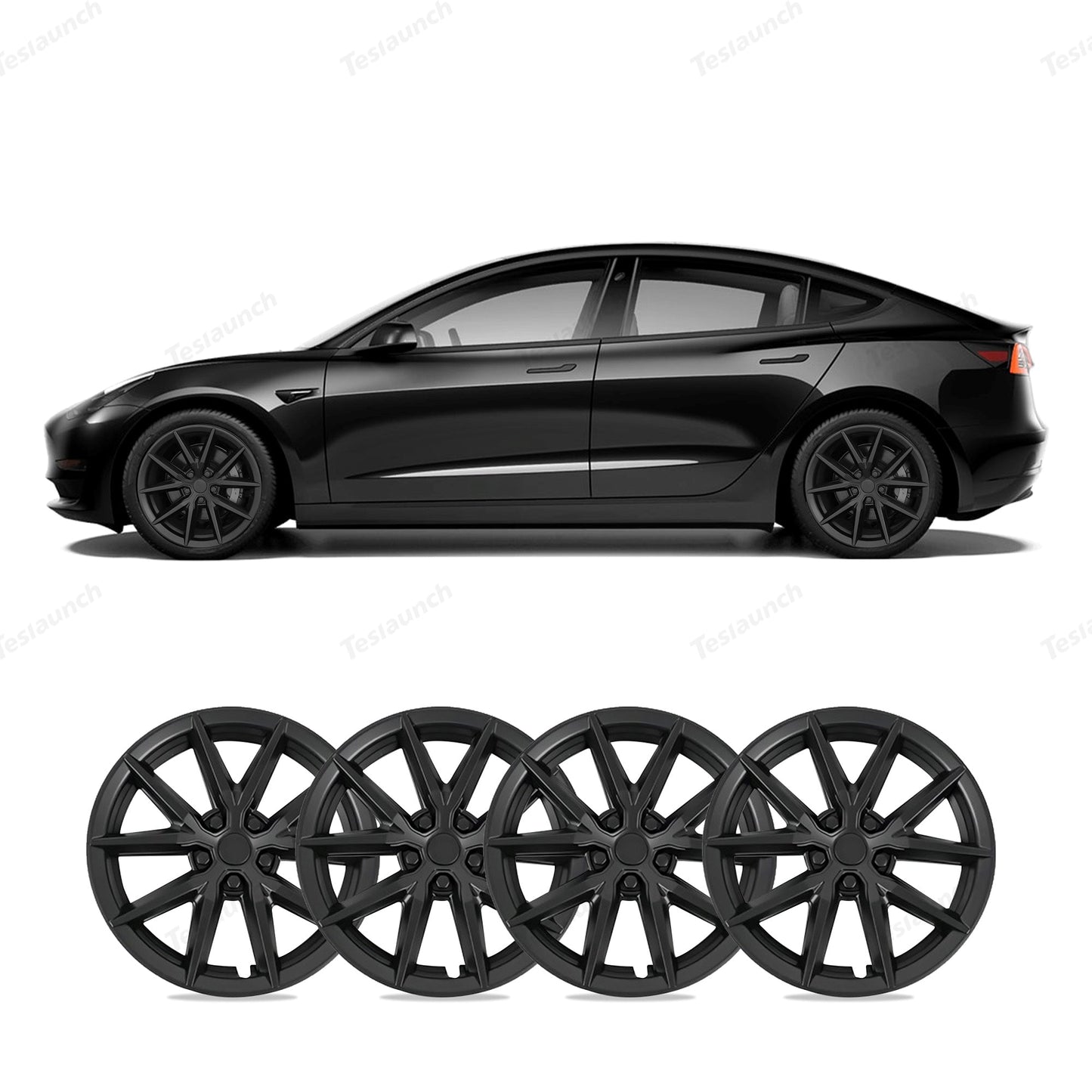 Model 3 18'' Aero Wheels Cover Hubcaps Replacement 4PCS for Tesla (2017-2023)