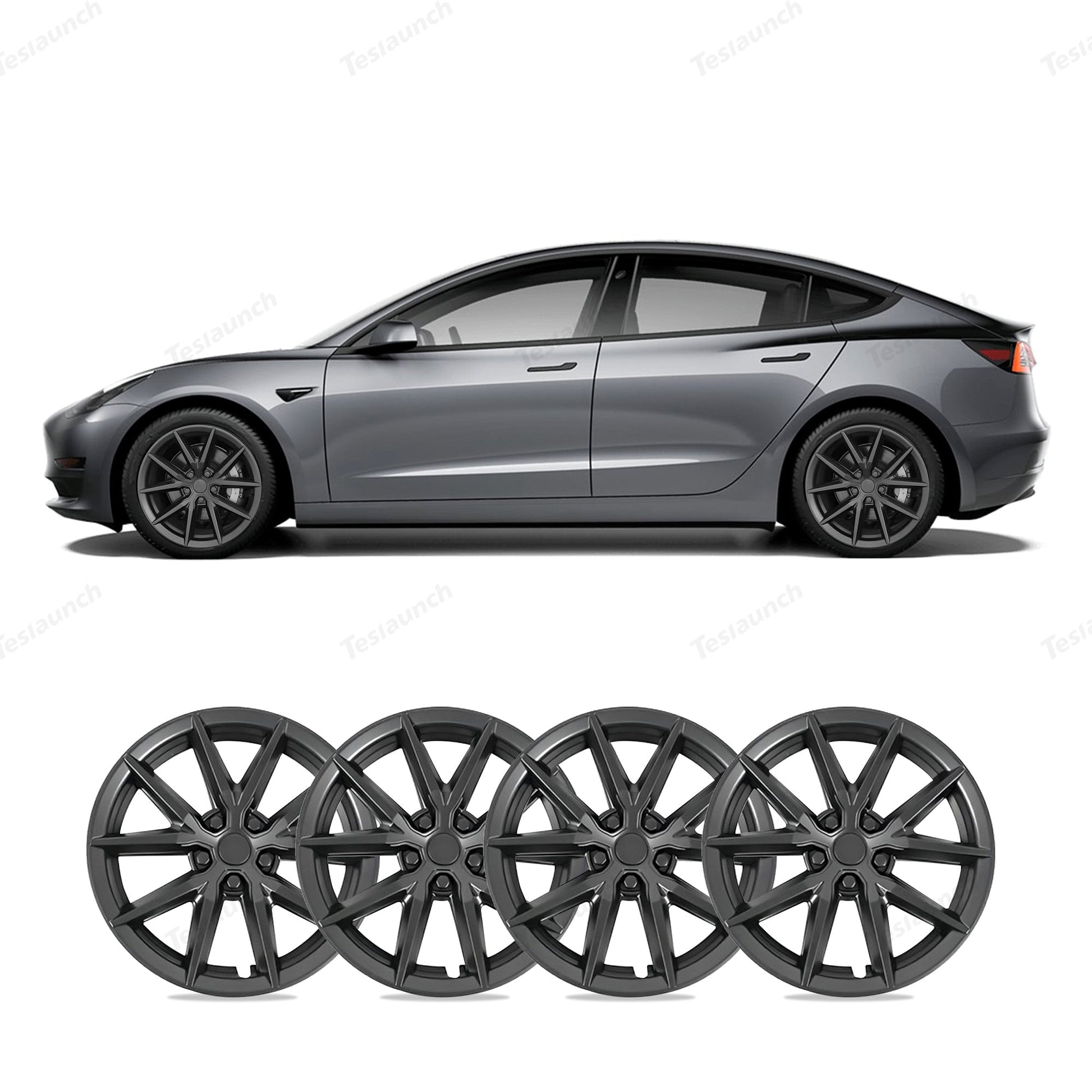 Model 3 18'' Aero Wheels Cover Hubcaps Replacement 4PCS for Tesla (2017-2023)