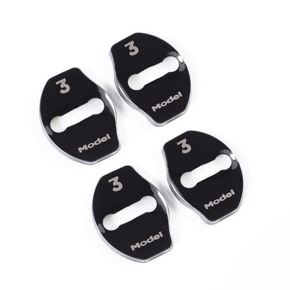 Model 3/Y Door Latch Lock Covers CF Coated (Set Of 4) Model 3 Black Titanium