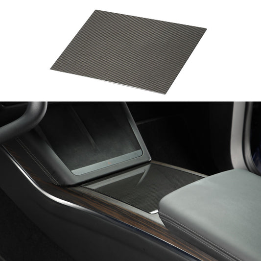 [Real Carbon Fiber] Center Console Trim Cover for Tesla Model S/X 2022+ Glossy Carbon Fiber