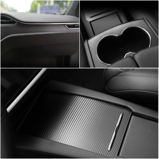 Carbon Fiber Interior Wrap Kit Sticker for Tesla Model S (2012-2020)- Not fit for Right-hand Drive Tesla