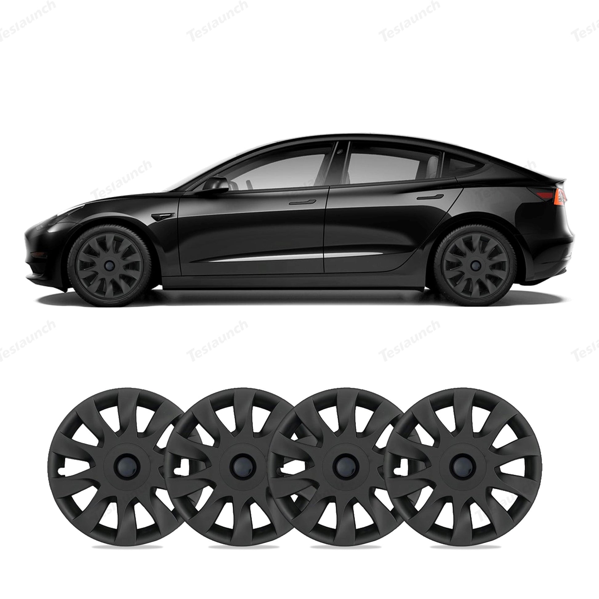Model 3 18'' Aero Wheels Cover Hubcaps Replacement 4PCS for Tesla (2017-2023)