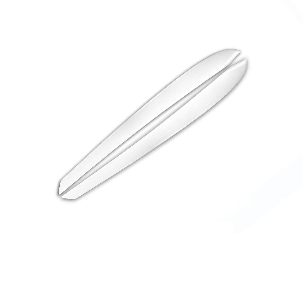 Model 3/Y Door Trim Cover Wrap ABS Matte Carbon Fiber Pattern (2 PCS) for Tesla (2021-2023) Matte White