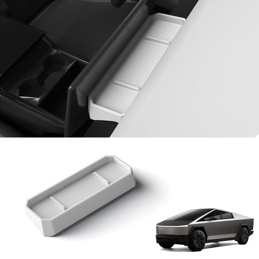 Silicone Center Console Behind Screen Storage Tray for Cybertruck White