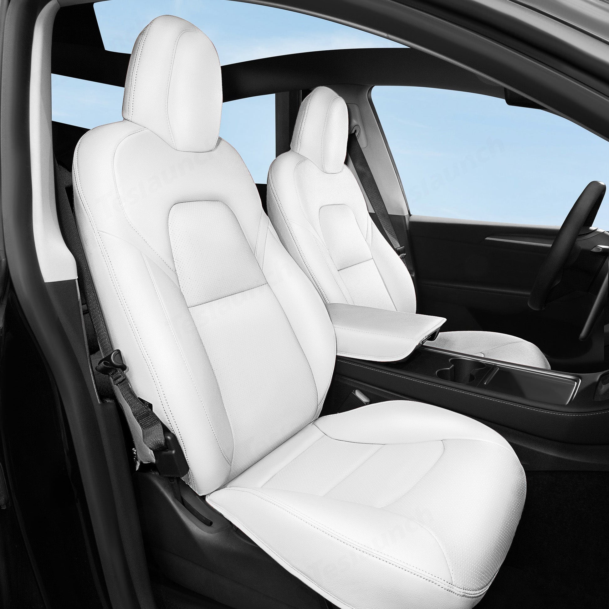 All-Inclusive 2020-2024 5 Seat Tesla Model Y Seat Cover White