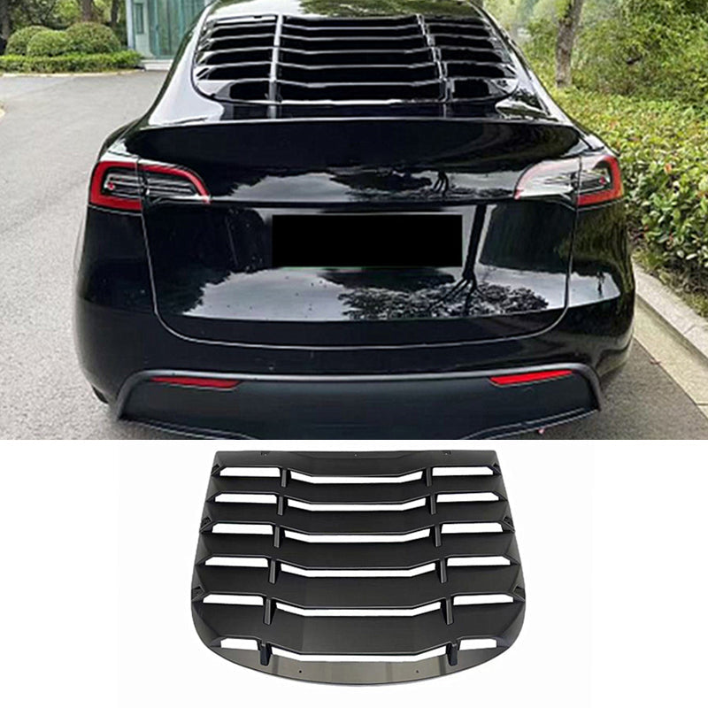 Rear Window Louver for Tesla Model Y 2020-2024- Modified Rear Shutters and Rear Sunshade Decoration Matte Black