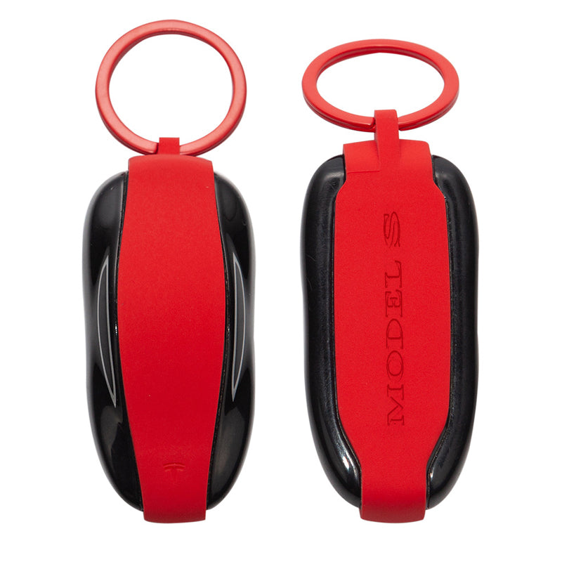 Silicone Key Protector for Tesla Model 3/Y/S/X Keys - Key Fob Holder Model S Red
