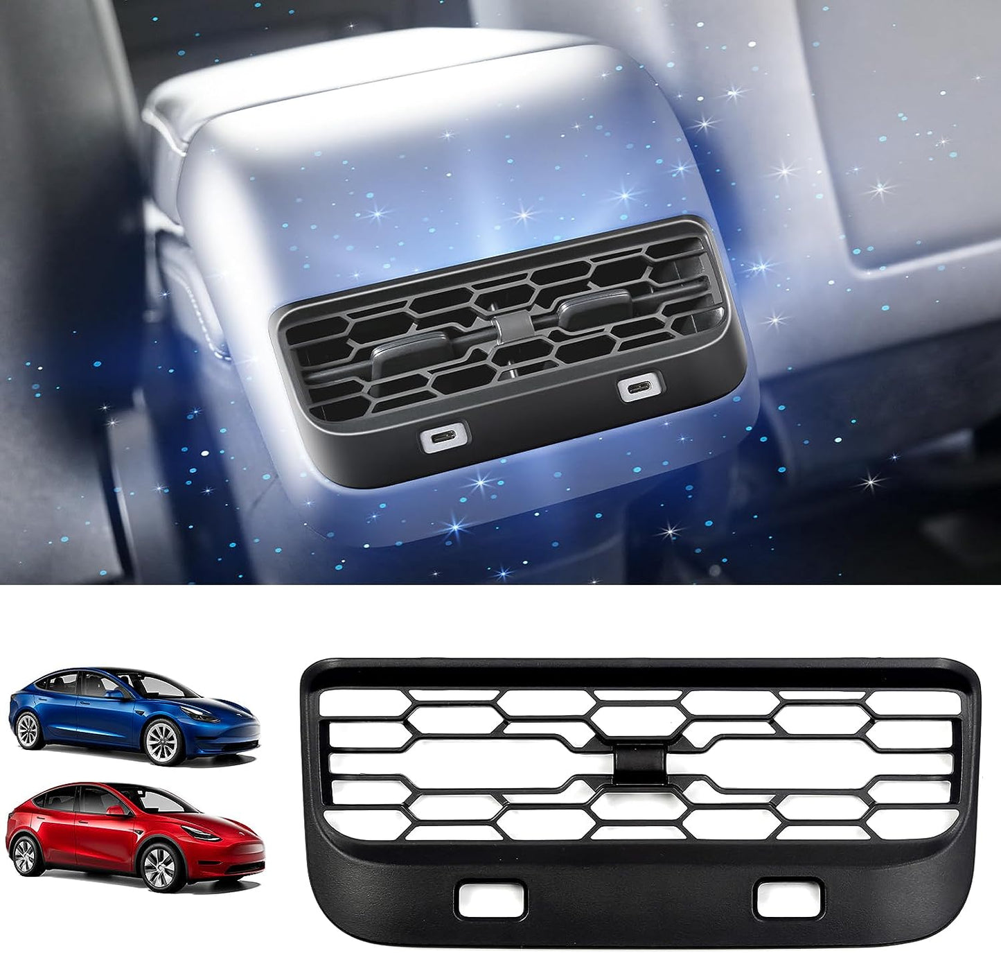 Backseat Air Vents Cover for Tesla Model 3/Y