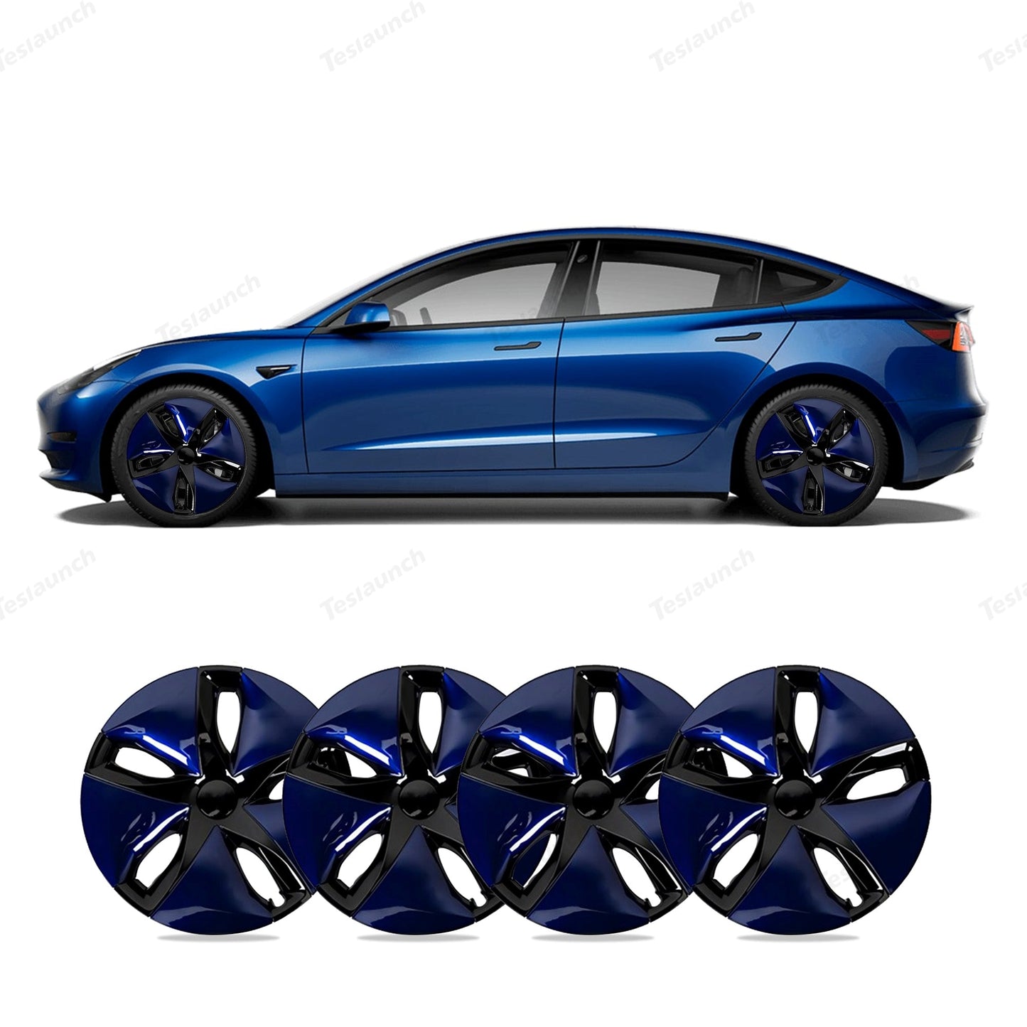 Model 3 18'' Aero Wheels Cover Hubcaps Replacement 4PCS for Tesla (2017-2023)
