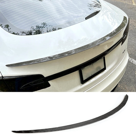[Real Carbon Fiber] Plaid Performance Spoiler for Model S 2014+ Glossy