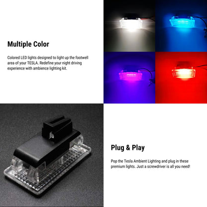 Model 3/X/S Footwell LED Light (2PCS) for Tesla