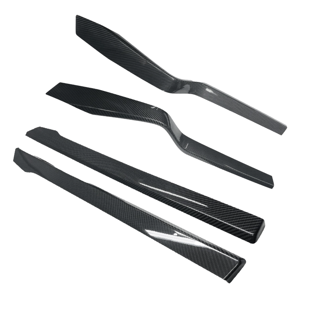 [Real Carbon Fiber] Inner Door Panel Trim Strips For Tesla Model X (2014-2020) Glossy Carbon Fiber