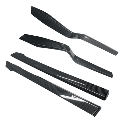[Real Carbon Fiber] Inner Door Panel Trim Strips For Tesla Model X (2014-2020) Glossy Carbon Fiber