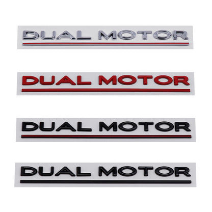 'Dual Motor' Decal Rear Trunk Emblem For Tesla All Model 3 Y S X Black