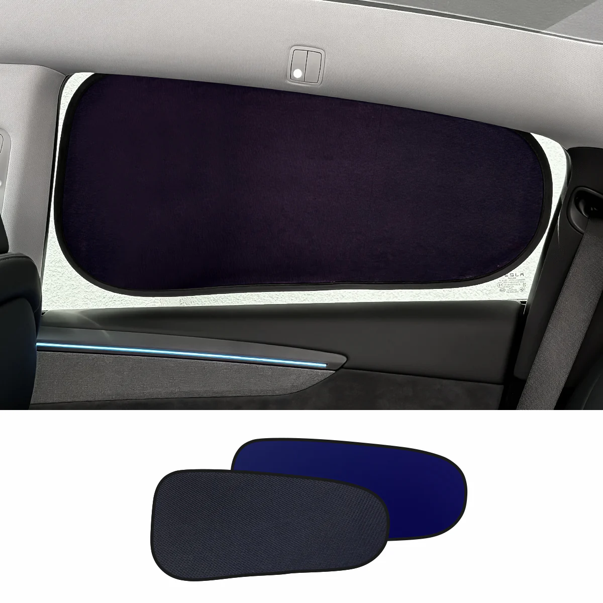 Static Cling Mesh Insulated Side Window Sunshade For Tesla Model 3/Y Model Y Rear Window (2 PCS)