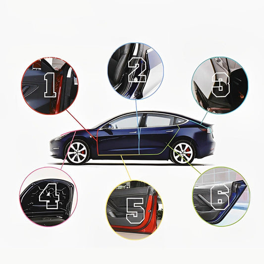 Door Seal Kit Soundproof Wind Noise Reduction Kit For Tesla All Models