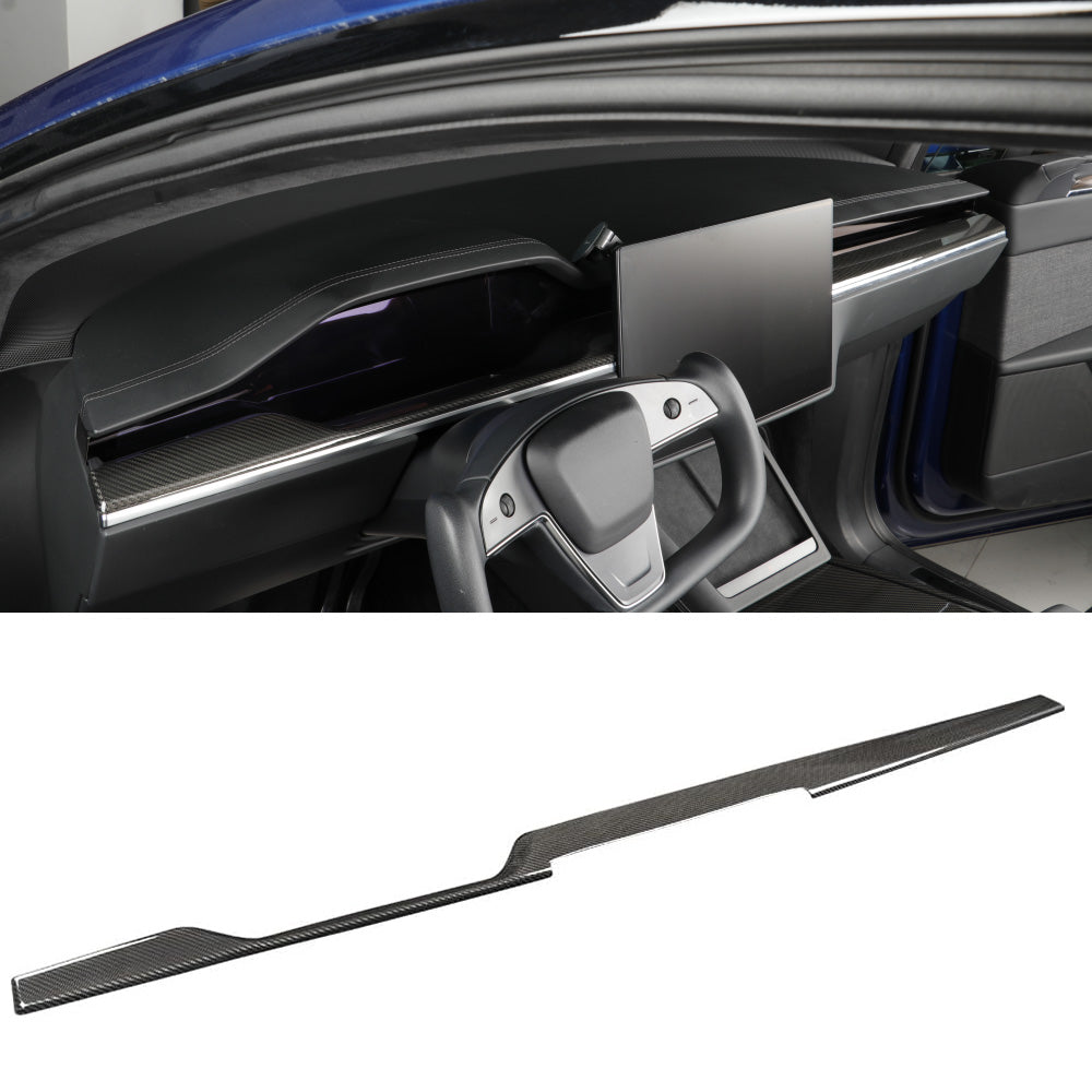 [Real Carbon Fiber] Dashboard Covers for Model S/X 2022+ Glossy Carbon Fiber