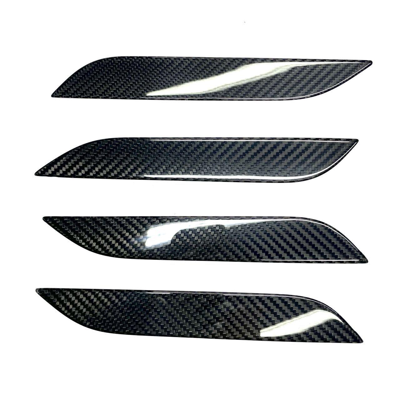 Model S Door Handle Overlay (Set Of 4) (ABS / Real Carbon Fiber) (2012-2020) Real Glossy Carbon Fiber