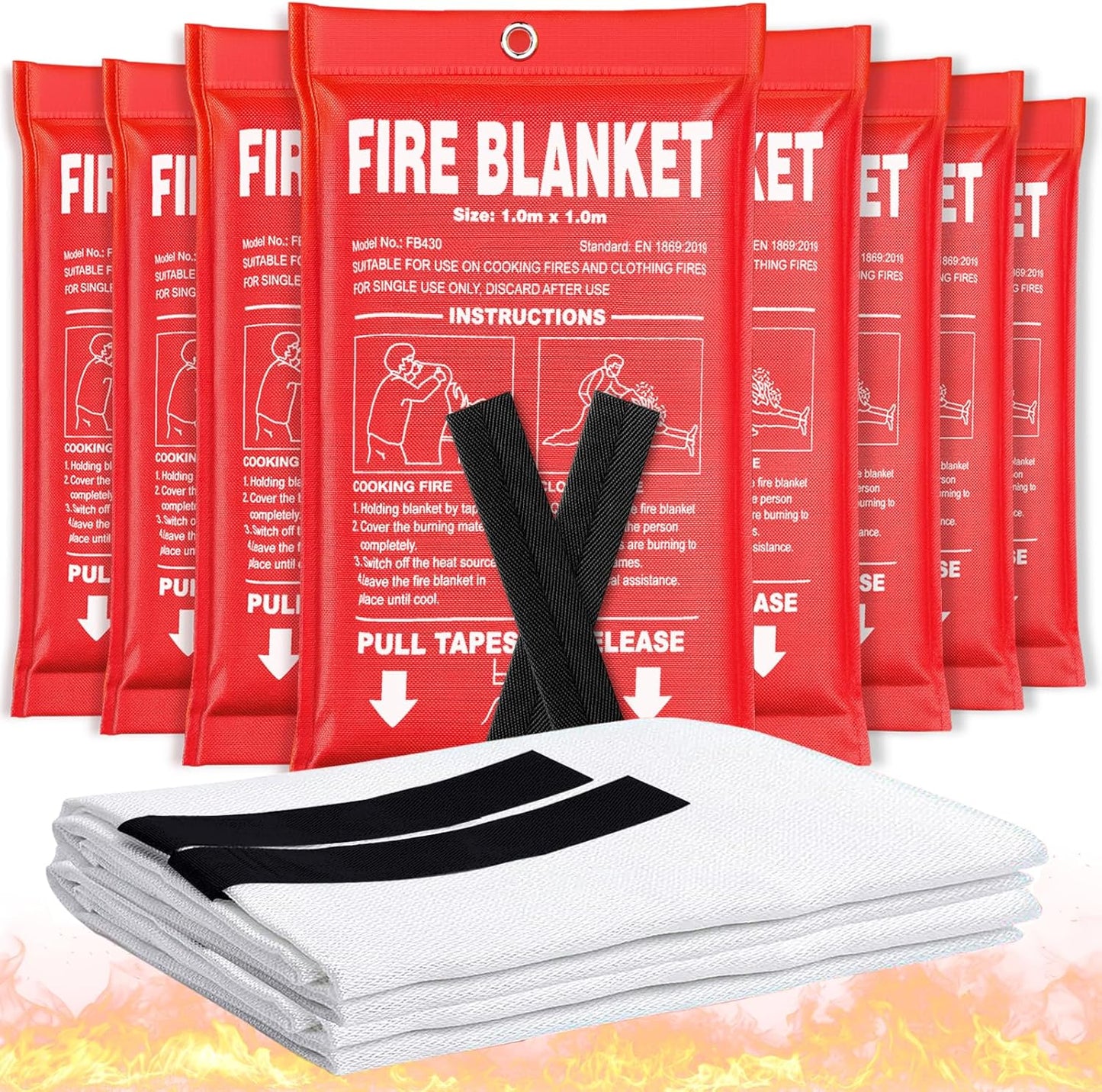 Car Emergency Fire Blanket Fire Extinguisher Blanket for EV and Tesla