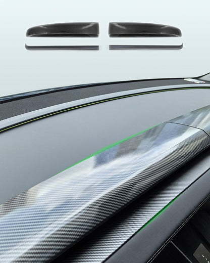ABS Dashboard Trim Cover For Tesla Model 3 Highland Y Juniper Glossy Carbon Fiber Style